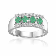 Load image into Gallery viewer, Natural Emerald Statement Ring - FineColorJewels