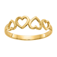 Load image into Gallery viewer, 10K Yellow Gold Heart Ring