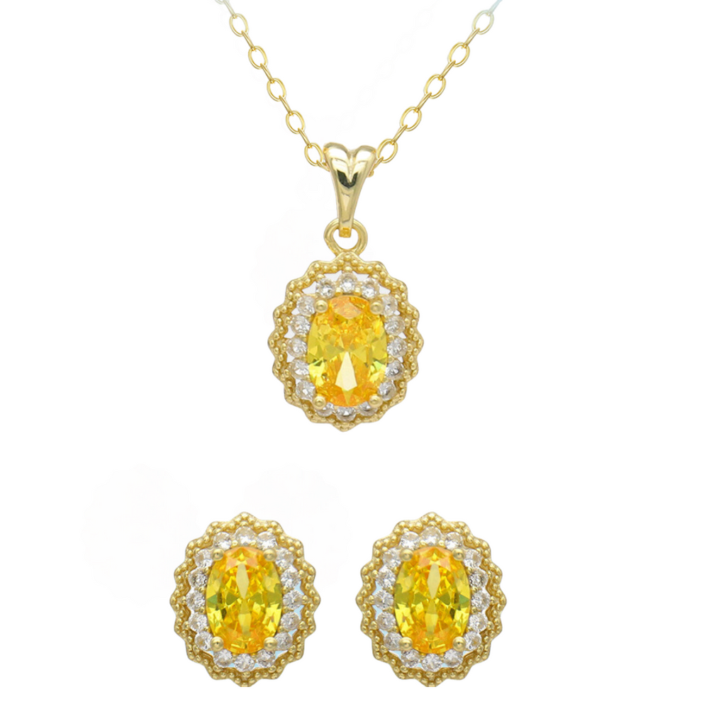 pendant set, citrine pendant. set, stunning citrine jewelry, fine jewelry, stunning yellow gemstone jewelry, affordable jewelry