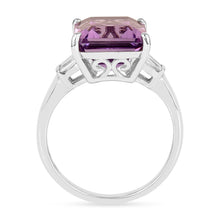 Load image into Gallery viewer, Large Amethyst Ring 5.5 Carat Purple Amethyst Ring February Birthstone Ring Amethyst Jewelry Purple Cocktail Ring Anniversary Gift For Her