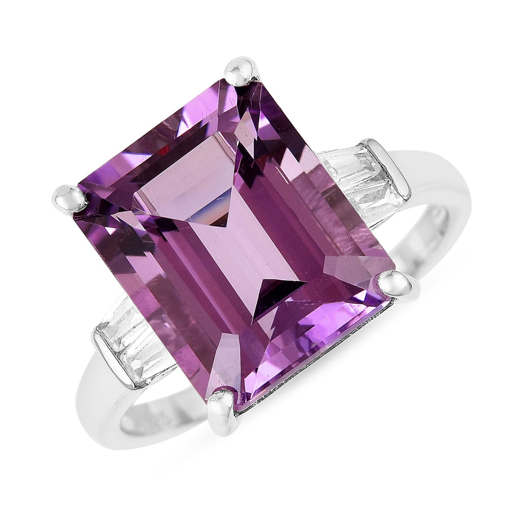 Large Amethyst Ring 5.5 Carat Purple Amethyst Ring