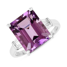 Load image into Gallery viewer, Large Amethyst Ring 5.5 Carat Purple Amethyst Ring