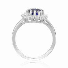 Load image into Gallery viewer, Heart Ring Blue Sapphire September Birthstone Ring- FineColorJewels