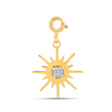 Load image into Gallery viewer, Sun Charm Sapphire Pendant Fine Color Jewels 18k Yellow Gold, best gift for girls, Christmas gift, Dainty Necklace, dla-dm-discount-all-154898, Gemstone Charm, gemstone pendant, Gift for Mom, gift from daughter, gift ideas for her, gifts for her, Mother&#39;s Day Gift, New Year gift, Summer Jewelry, Sun Charm Pendant, sunburst Charm, Tiny Sun Charms, Valentine&#39;s Day gift