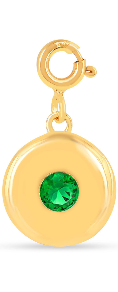 Birthstone Charm Circle Pendant