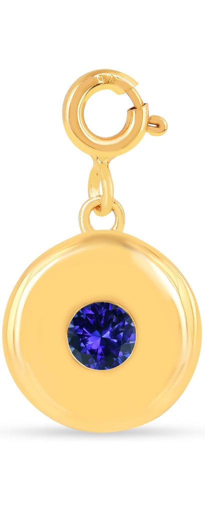 Birthstone Charm Circle Pendant