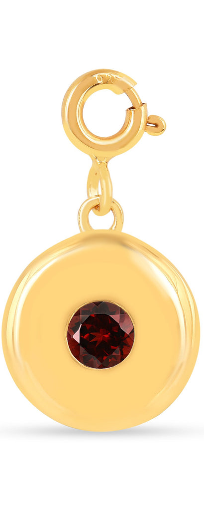 Birthstone Charm Circle Pendant