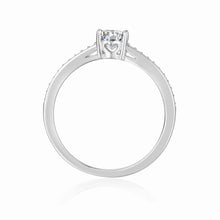 Load image into Gallery viewer, 925 Sterling Silver Moissanite Oval Proposal Ring FineColorJewels