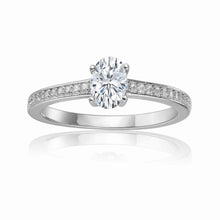 Load image into Gallery viewer, Moissanite Solitaire Ring Engagement Ring - FineColorJewels