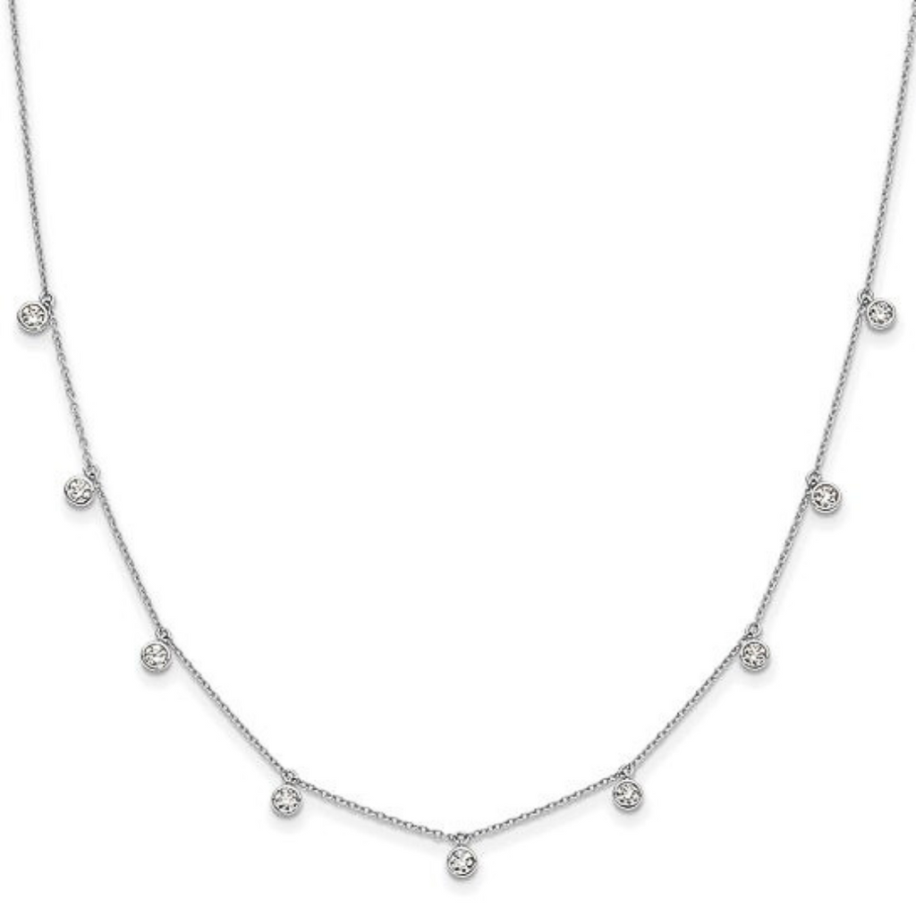 14K White Gold Lab Diamond Layering Necklace