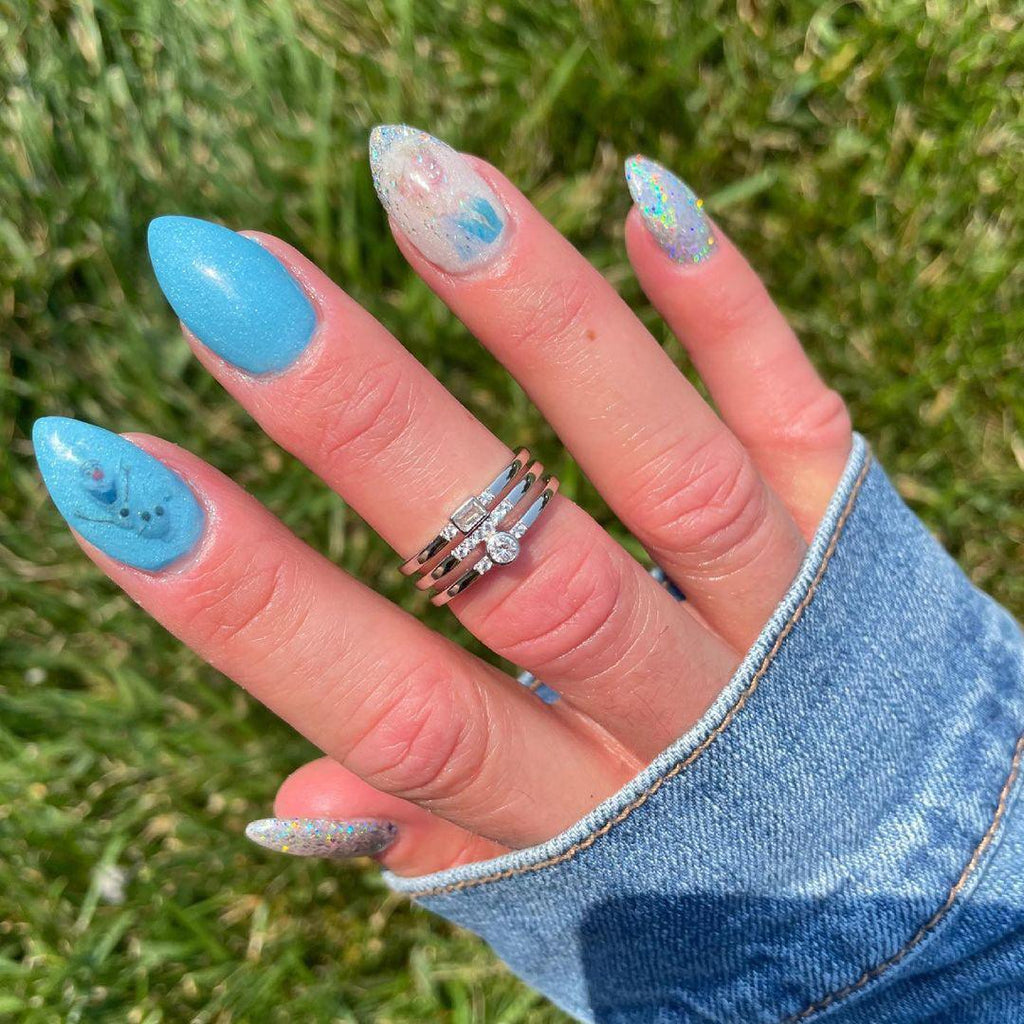 Solid Baguette and Round White Sapphire Sterling Silver Ring with All Natural White Sapphire and White Topaz - FineColorJewels