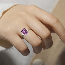 Load image into Gallery viewer, Purple Amethyst Ring February Birthstone Ring 