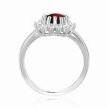 Load image into Gallery viewer, Red Heart Gemstone Ring Gift for Her Valentines Gift - FineColorJewels