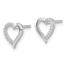 Load image into Gallery viewer, Lab Grown Diamond Heart Stud Earrings 