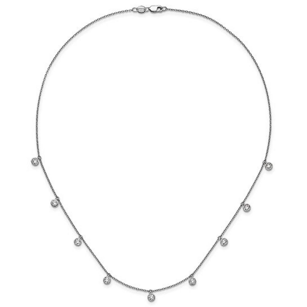 14K White Gold Lab Diamond Layering Necklace