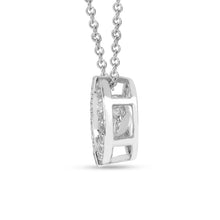 Load image into Gallery viewer, Dancing Stone White Sapphire Halo Necklace