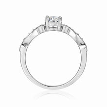 Load image into Gallery viewer, Moissanite Ring with Moissanite Accents in Sterling Silver