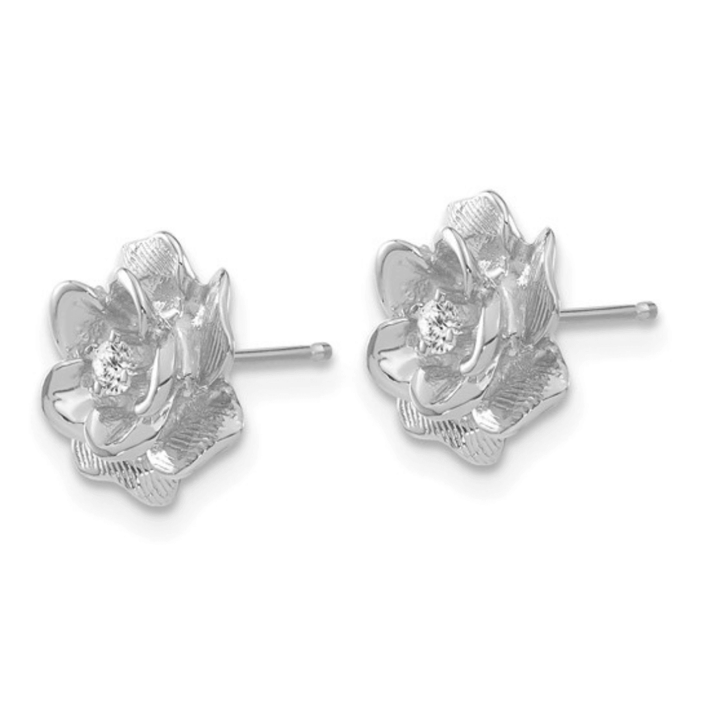 flower shape earring, flower diamond earring