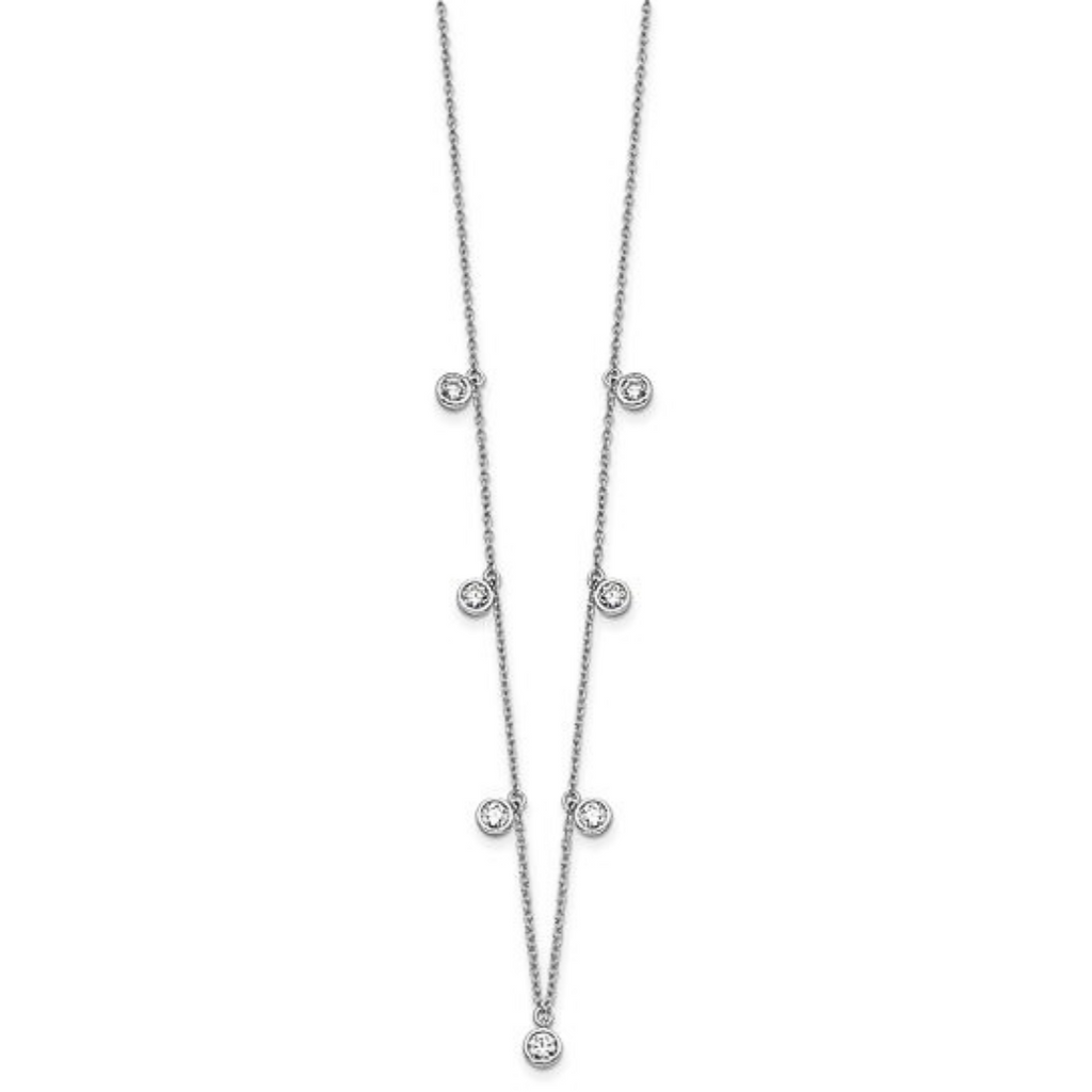 14K White Gold Lab Diamond Layering Necklace