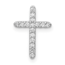 Load image into Gallery viewer, 14K White Gold Lab Diamond Cross Pendant, lab grown diamond jewelry, 14K gold jewelry