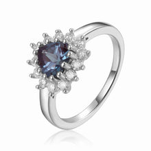 Load image into Gallery viewer, Alexandrite Halo Heart Ring - FineColorJewels