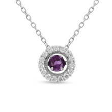 Load image into Gallery viewer, Natural Amethyst Dancing Stone Halo Necklace