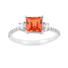 Load image into Gallery viewer, orange sapphire ring design, engagement rings for owmen, wedding rings for women, promise ring design