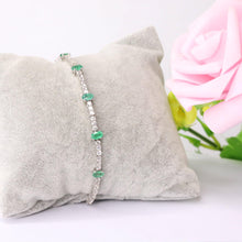 Load image into Gallery viewer, Emerald Adjustable Bracelet - FineColorJewels