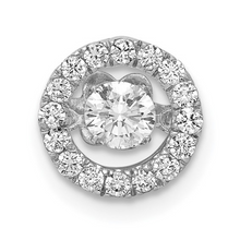 Load image into Gallery viewer, 14K White Gold, Lab Grown Diamond, Round Solitaire Pendant, Dainty Diamond, Halo Pendant