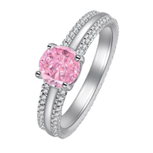 Load image into Gallery viewer, Pink Cz Gemstone 2 ct Ring Pink Rings 