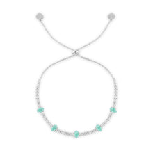Load image into Gallery viewer, Emerald Adjustable Bracelet Dainty Emerald Bracelet Gift for Women - FineColorJewels