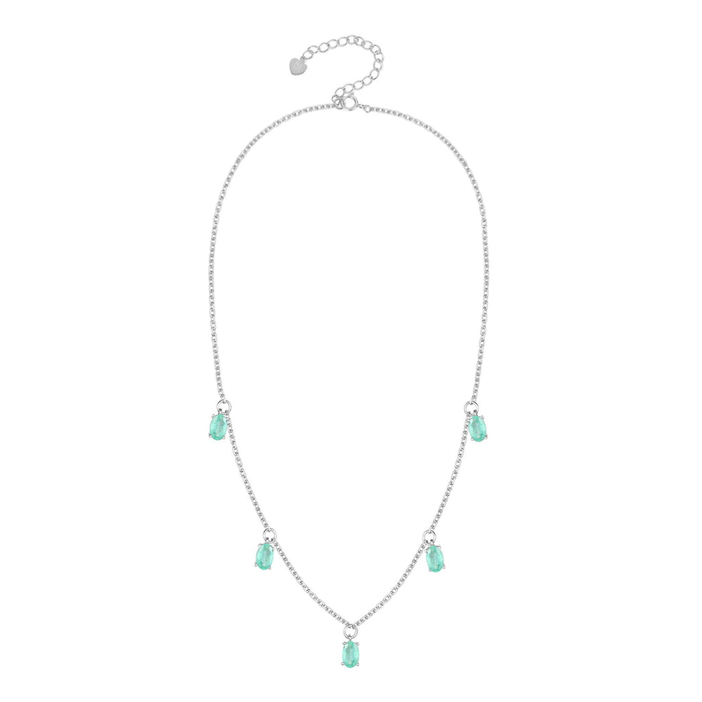 Emerald Layering Necklace - FineColorJewels