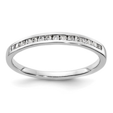 Load image into Gallery viewer, 14k White Gold Lab Diamond Channel Set Half Eternity Ring