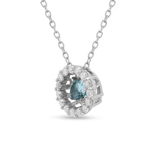 Load image into Gallery viewer, Natural Blue Topaz Dancing Stone Necklace