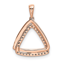 Load image into Gallery viewer, triangle pendant design, 14K rose gold jewelry, lab grown diamond jewelry