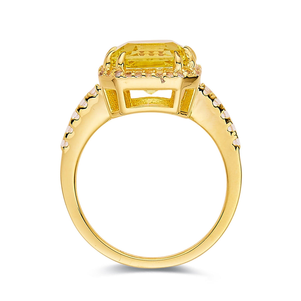 best ring gift yellow canary ring Bright yellow ring lab grown sapphire 