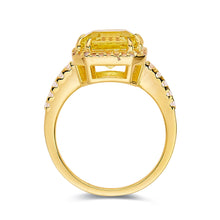 Load image into Gallery viewer, best ring gift yellow canary ring Bright yellow ring lab grown sapphire 