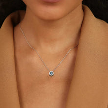 Load image into Gallery viewer, Natural Blue Topaz Dancing Stone Necklace