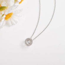 Load image into Gallery viewer, Dancing Stone White Sapphire Halo Necklace