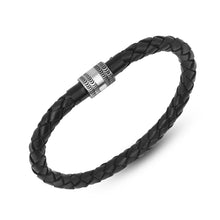 Load image into Gallery viewer, Mens Black Rope Bracelet