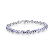 Load image into Gallery viewer, Sterling Silver Oval Tanzanite Bracelet