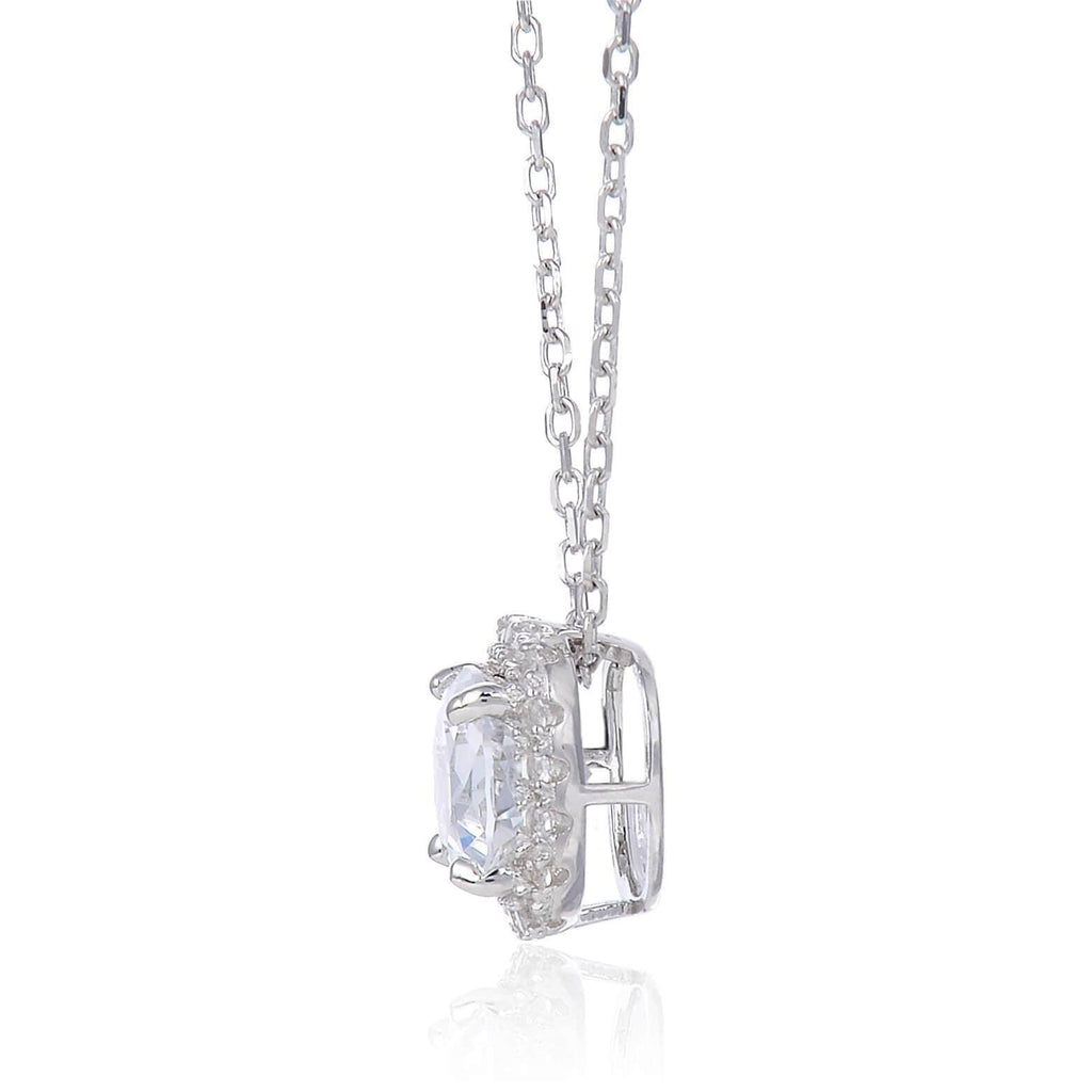 Natural White Topaz Bridesmaid Necklace Silver Necklace