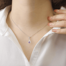 Load image into Gallery viewer, Amethyst Round Pendant Necklace