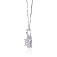 Load image into Gallery viewer, Classic Round White Topaz Pendant.
$ 50 &amp; Under, White Topaz, White, Round, 925 Sterling Silver, Halo