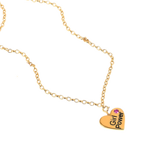 Load image into Gallery viewer, Girl Power Heart Charm Pendant