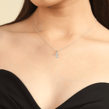 Load image into Gallery viewer, 14K White Gold Lab Grown Diamond Oval Solitaire Pendant Fine Color Jewels 14k Gold Pendant, Anniversary gifts, Dainty Pendants, Diamond Jewelry, diamond pendants, dla-dm-discount-all-153807, Prong Set Pendant, Single Stone Diamond Pendant