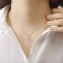 Load image into Gallery viewer, 14K White Gold Lab Grown Diamond Oval Solitaire Pendant Fine Color Jewels 14k Gold Pendant, Anniversary gifts, Dainty Pendants, Diamond Jewelry, diamond pendants, dla-dm-discount-all-153807, Prong Set Pendant, Single Stone Diamond Pendant