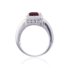 Load image into Gallery viewer, solitaire ring, affordable solitaire ring for her, garnet solitaire ring, gift for her, gift for mom