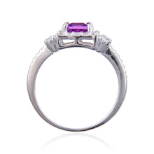 Load image into Gallery viewer, Lab created sapphire ring,