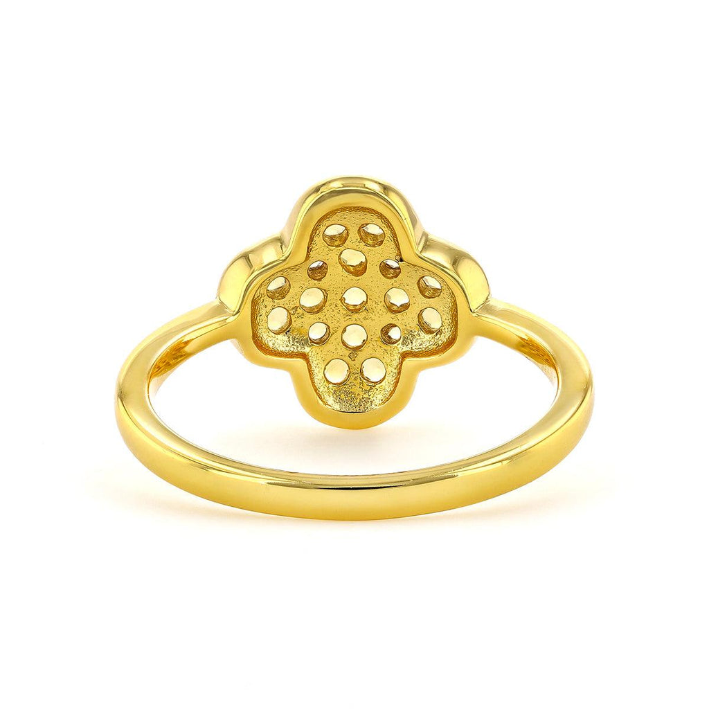 Four-Leaf Clover Citrine Ring - FineColorJewels